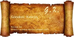 Gondos Kevin névjegykártya